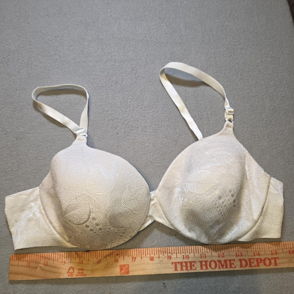 Bali Bra 38C Underwire Lightly Lined Floral Jacquard Adjustable 3235